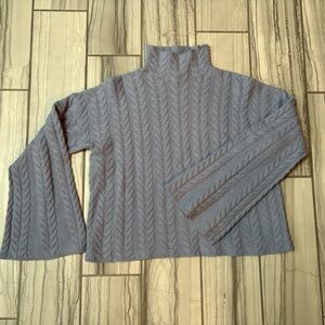 ANTONIO MELANI Light blue /grey Cable Knit Sweater   Woman’s size medium
